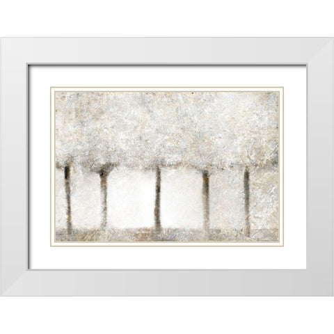 Silver Lights White Modern Wood Framed Art Print with Double Matting by Kimberly, Allen