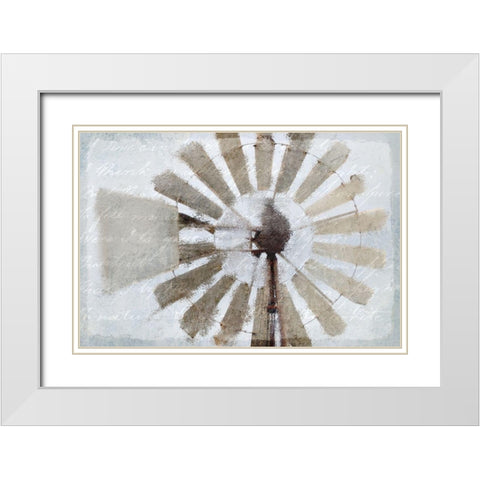Blue Skies White Modern Wood Framed Art Print with Double Matting by Kimberly, Allen