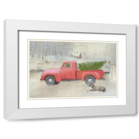 Picking a Tree White Modern Wood Framed Art Print with Double Matting by Kimberly, Allen