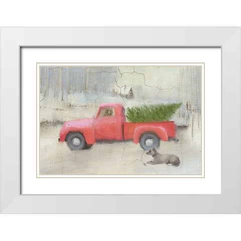 Picking a Tree White Modern Wood Framed Art Print with Double Matting by Kimberly, Allen