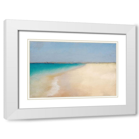 Coastal Horizon White Modern Wood Framed Art Print with Double Matting by Kimberly, Allen