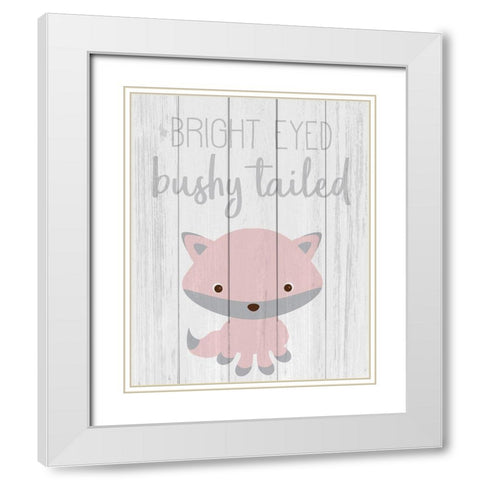 Bright Eyed White Modern Wood Framed Art Print with Double Matting by Kimberly, Allen