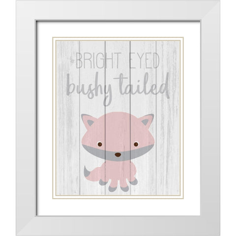 Bright Eyed White Modern Wood Framed Art Print with Double Matting by Kimberly, Allen