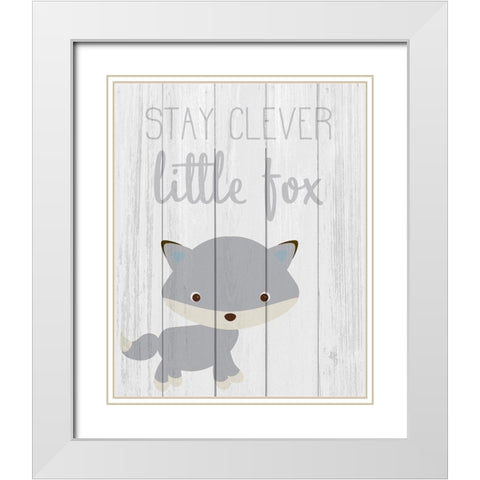 Stay Clever White Modern Wood Framed Art Print with Double Matting by Kimberly, Allen