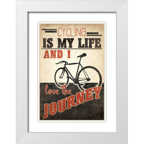 Love the Journey White Modern Wood Framed Art Print with Double Matting by Allen, Kimberly