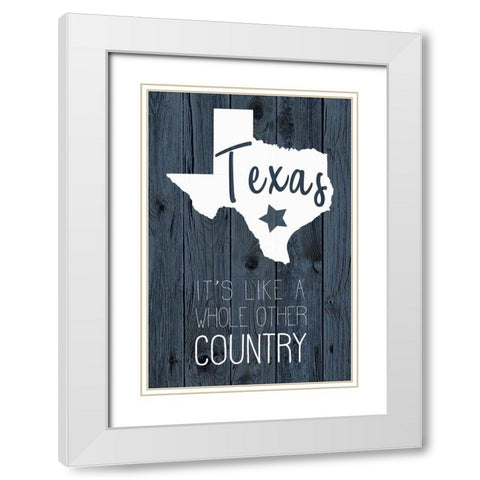 Texas Country White Modern Wood Framed Art Print with Double Matting by Kimberly, Allen
