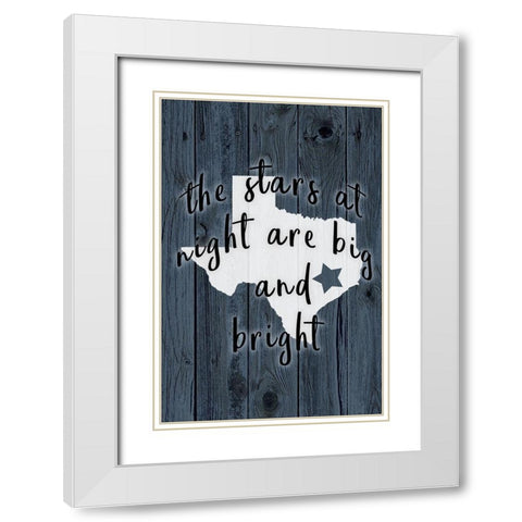 The Stars at Night White Modern Wood Framed Art Print with Double Matting by Kimberly, Allen
