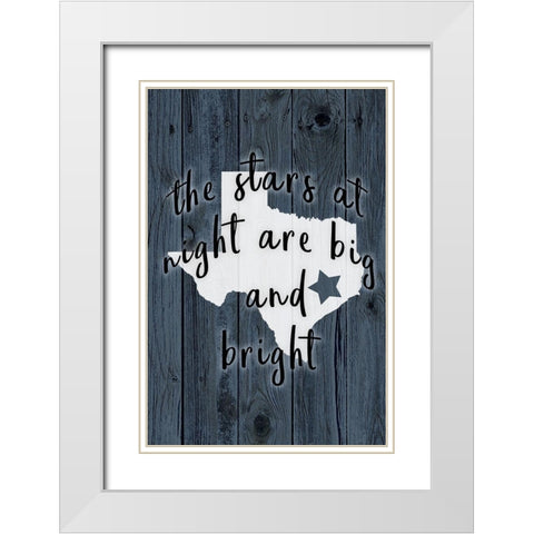 The Stars at Night White Modern Wood Framed Art Print with Double Matting by Kimberly, Allen