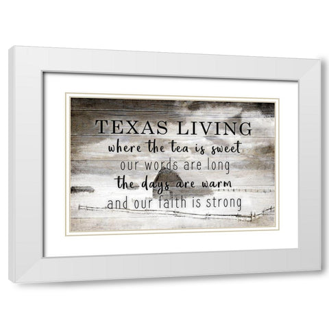 Texas Living White Modern Wood Framed Art Print with Double Matting by Kimberly, Allen