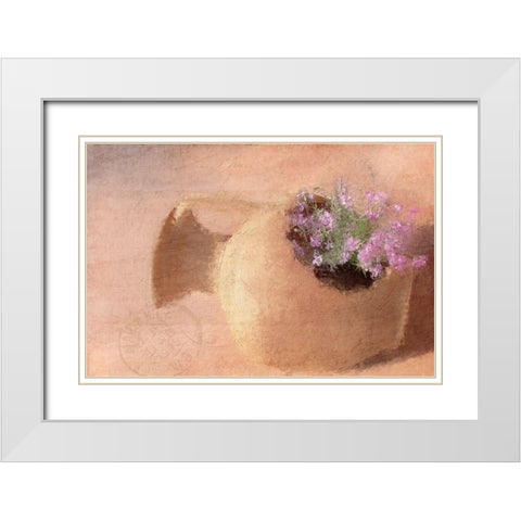 In Bloom White Modern Wood Framed Art Print with Double Matting by Allen, Kimberly
