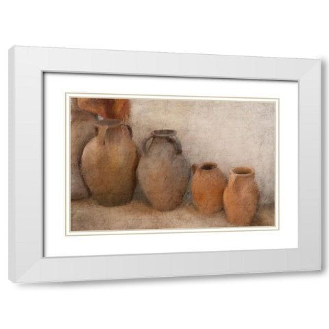 In A Row White Modern Wood Framed Art Print with Double Matting by Allen, Kimberly