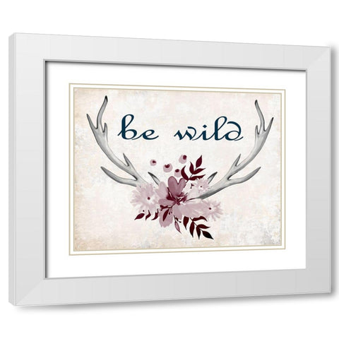 Wild White Modern Wood Framed Art Print with Double Matting by Kimberly, Allen