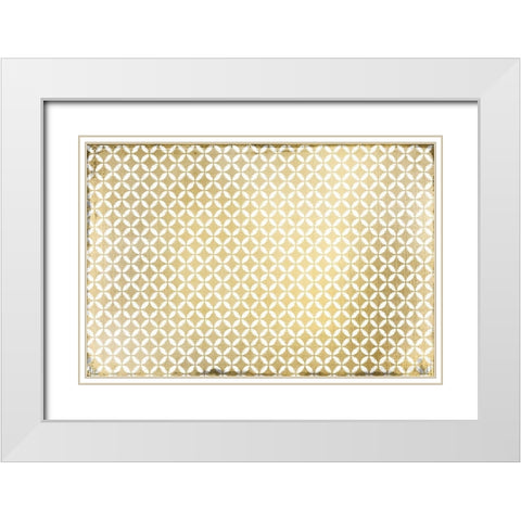 Gold Geo White Modern Wood Framed Art Print with Double Matting by Kimberly, Allen