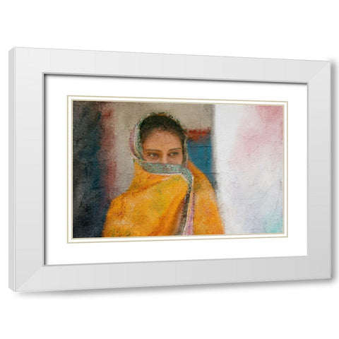 Gaze White Modern Wood Framed Art Print with Double Matting by Kimberly, Allen