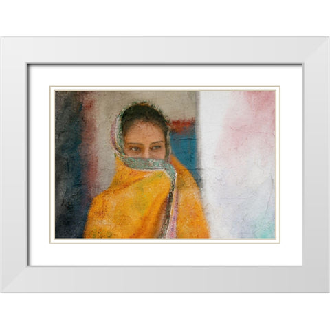 Gaze White Modern Wood Framed Art Print with Double Matting by Kimberly, Allen