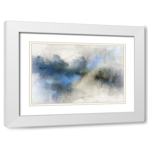 Modern Blue White Modern Wood Framed Art Print with Double Matting by Allen, Kimberly