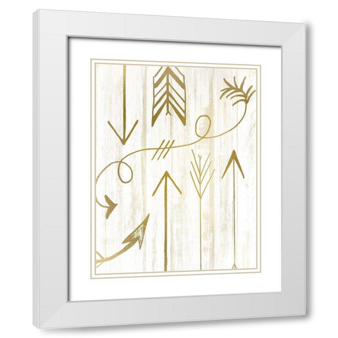 Arrow Way 2 White Modern Wood Framed Art Print with Double Matting by Kimberly, Allen