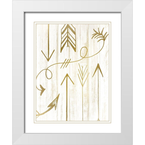 Arrow Way 2 White Modern Wood Framed Art Print with Double Matting by Kimberly, Allen