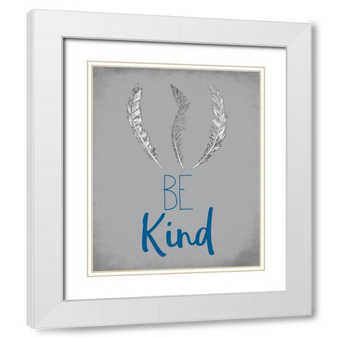 BE  boy White Modern Wood Framed Art Print with Double Matting by Kimberly, Allen