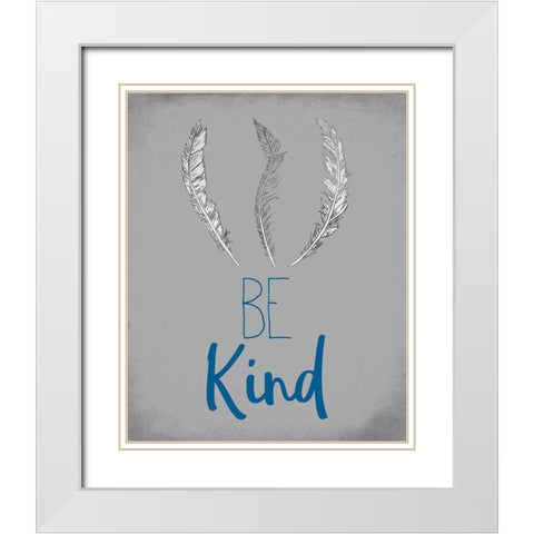 BE  boy White Modern Wood Framed Art Print with Double Matting by Kimberly, Allen