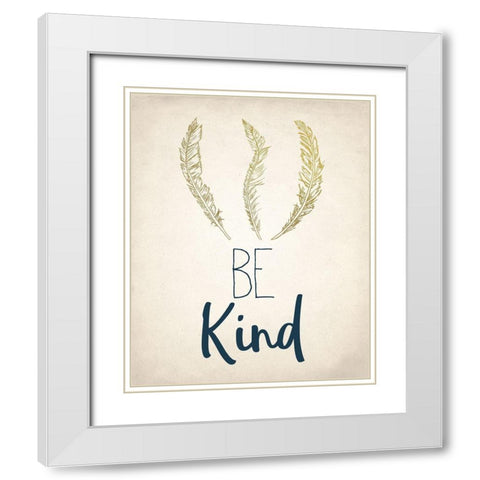 BE 1 White Modern Wood Framed Art Print with Double Matting by Kimberly, Allen