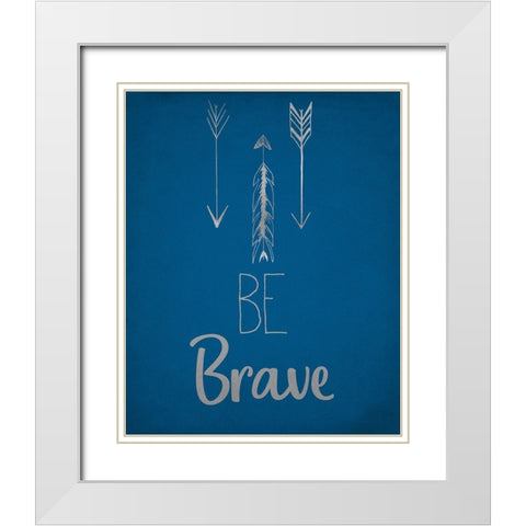 BE 2 boy White Modern Wood Framed Art Print with Double Matting by Kimberly, Allen