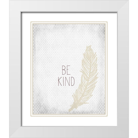Have Courage 2 White Modern Wood Framed Art Print with Double Matting by Kimberly, Allen
