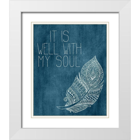 It is Well with my Soul White Modern Wood Framed Art Print with Double Matting by Kimberly, Allen