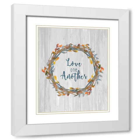 Love one Another White Modern Wood Framed Art Print with Double Matting by Kimberly, Allen