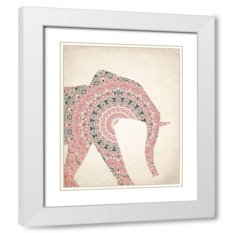 Mandala Elephant 1 White Modern Wood Framed Art Print with Double Matting by Kimberly, Allen