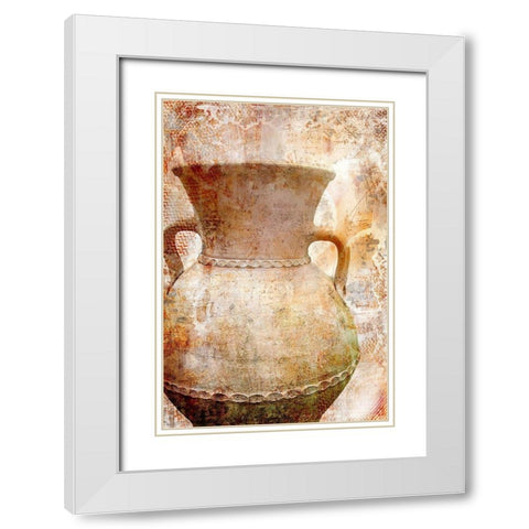 Orange History White Modern Wood Framed Art Print with Double Matting by Allen, Kimberly