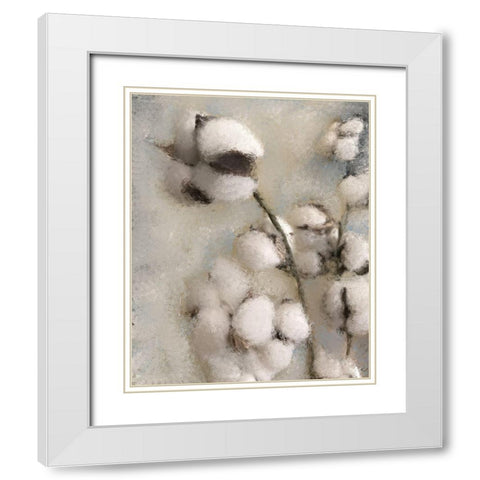 Sprays of Cotton 2 White Modern Wood Framed Art Print with Double Matting by Kimberly, Allen