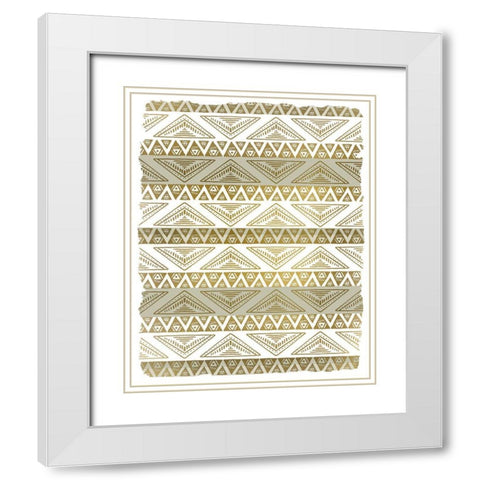 Patterned Gold White Modern Wood Framed Art Print with Double Matting by Kimberly, Allen