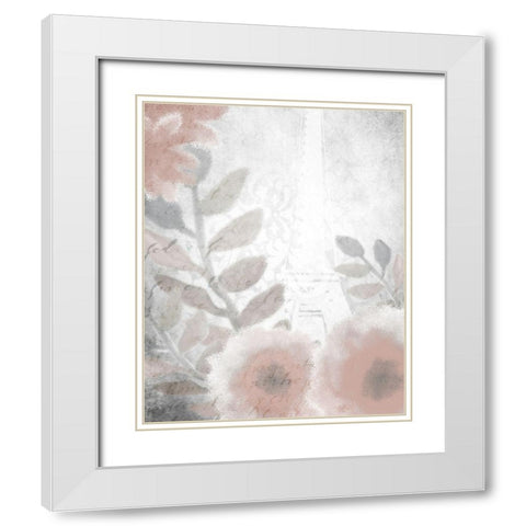 Dusty Rose 4 White Modern Wood Framed Art Print with Double Matting by Kimberly, Allen