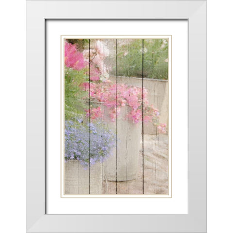 In the Garden White Modern Wood Framed Art Print with Double Matting by Kimberly, Allen