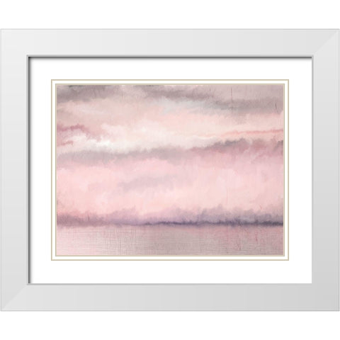 Blush Sky White Modern Wood Framed Art Print with Double Matting by Kimberly, Allen