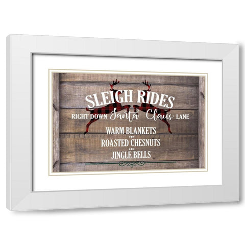 Sleigh Rides 2 White Modern Wood Framed Art Print with Double Matting by Kimberly, Allen
