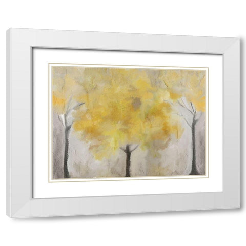 Yellow Grove White Modern Wood Framed Art Print with Double Matting by Allen, Kimberly