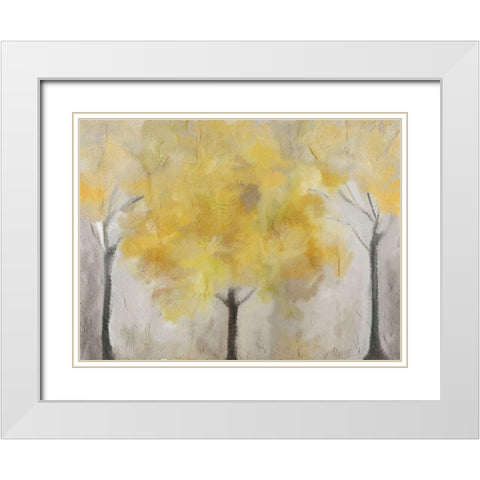 Yellow Grove White Modern Wood Framed Art Print with Double Matting by Allen, Kimberly