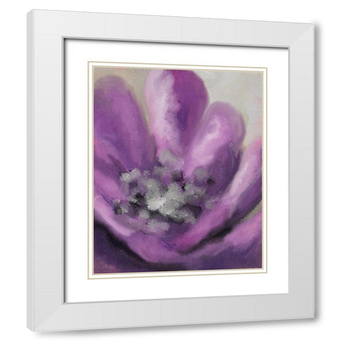 Blooming Purple 2 White Modern Wood Framed Art Print with Double Matting by Allen, Kimberly