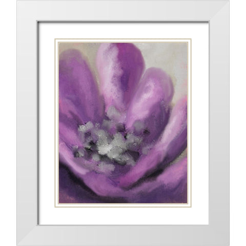 Blooming Purple 2 White Modern Wood Framed Art Print with Double Matting by Allen, Kimberly