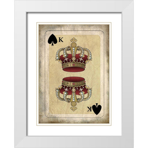 Crowns 1 White Modern Wood Framed Art Print with Double Matting by Kimberly, Allen
