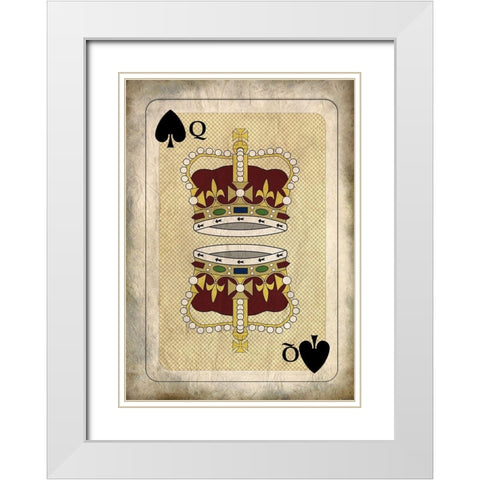Crowns 2 White Modern Wood Framed Art Print with Double Matting by Kimberly, Allen