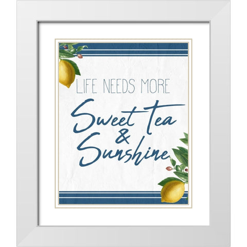 Life Needs More White Modern Wood Framed Art Print with Double Matting by Kimberly, Allen