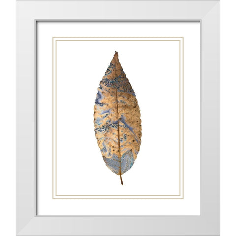Marbled Gold 1 White Modern Wood Framed Art Print with Double Matting by Kimberly, Allen