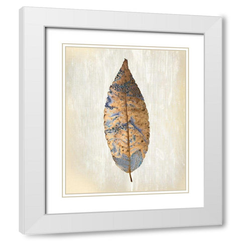 Marbled Gold 1 White Modern Wood Framed Art Print with Double Matting by Allen, Kimberly
