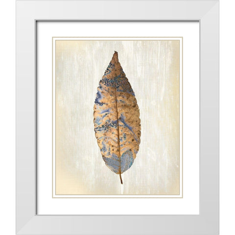 Marbled Gold 1 White Modern Wood Framed Art Print with Double Matting by Allen, Kimberly