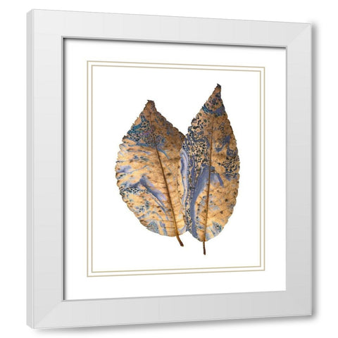 Marbled Gold 2 White Modern Wood Framed Art Print with Double Matting by Kimberly, Allen