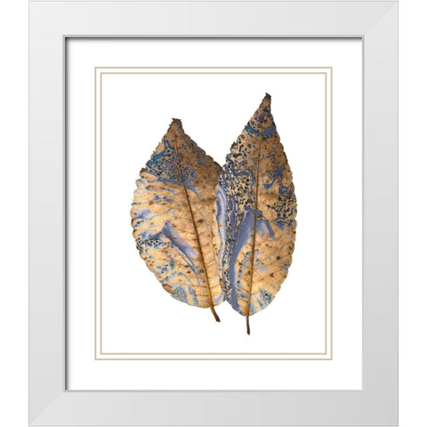 Marbled Gold 2 White Modern Wood Framed Art Print with Double Matting by Kimberly, Allen