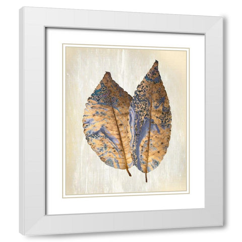 Marbled Gold 2 White Modern Wood Framed Art Print with Double Matting by Allen, Kimberly